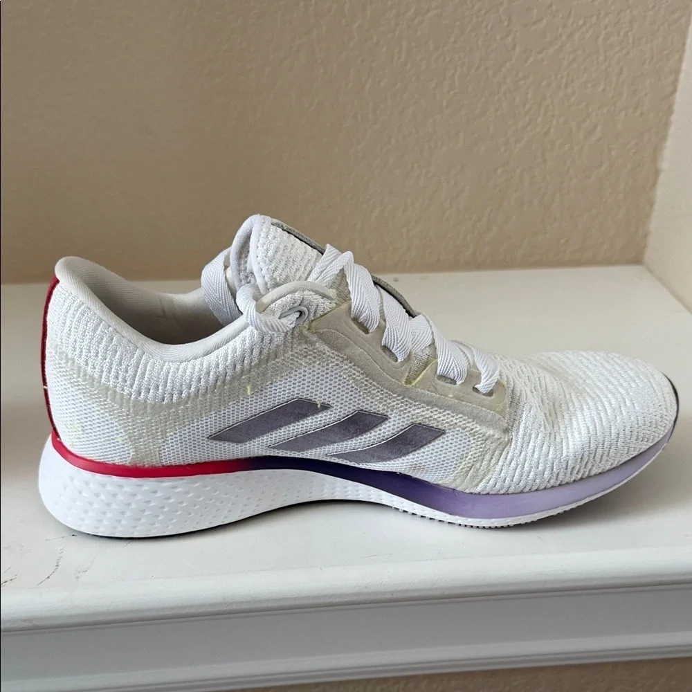 Adidas White and Purple Running Shoes